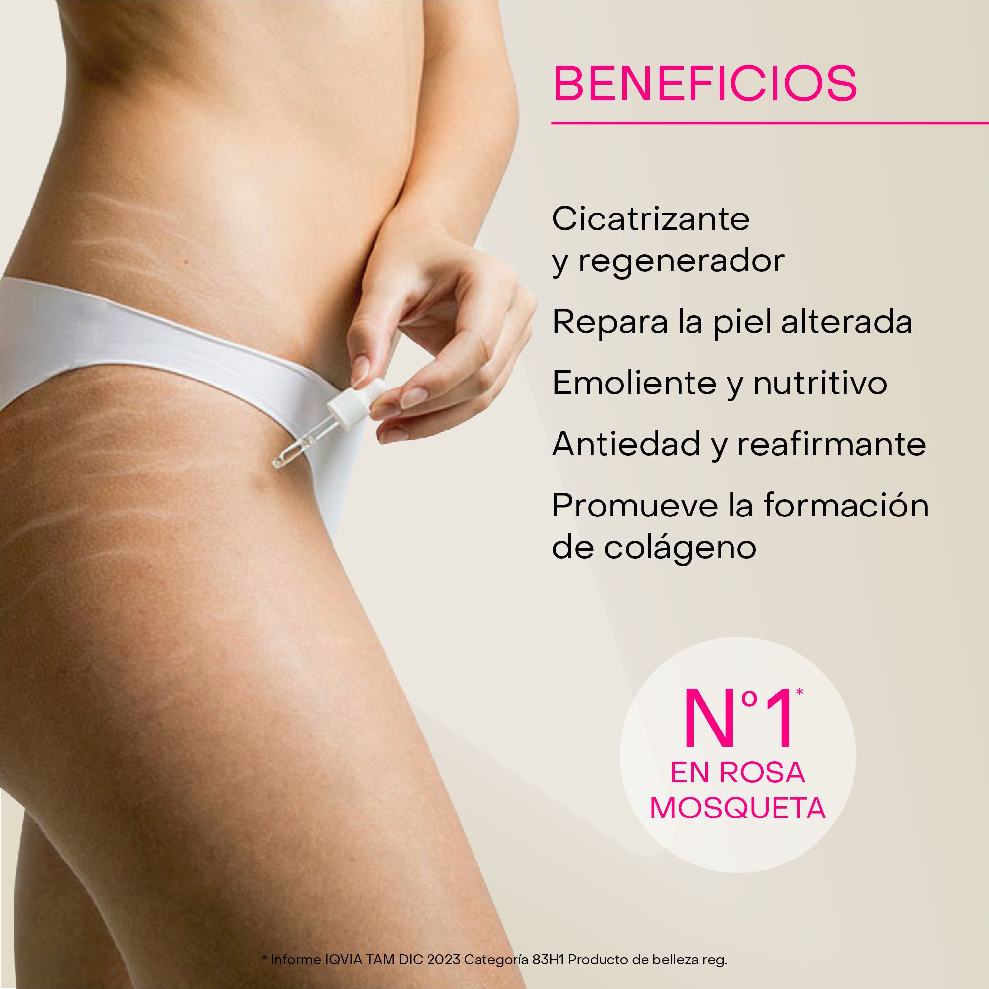 Regeneradora Aceite puro de rosa mosqueta - tratamiento de cicatrices y estrías