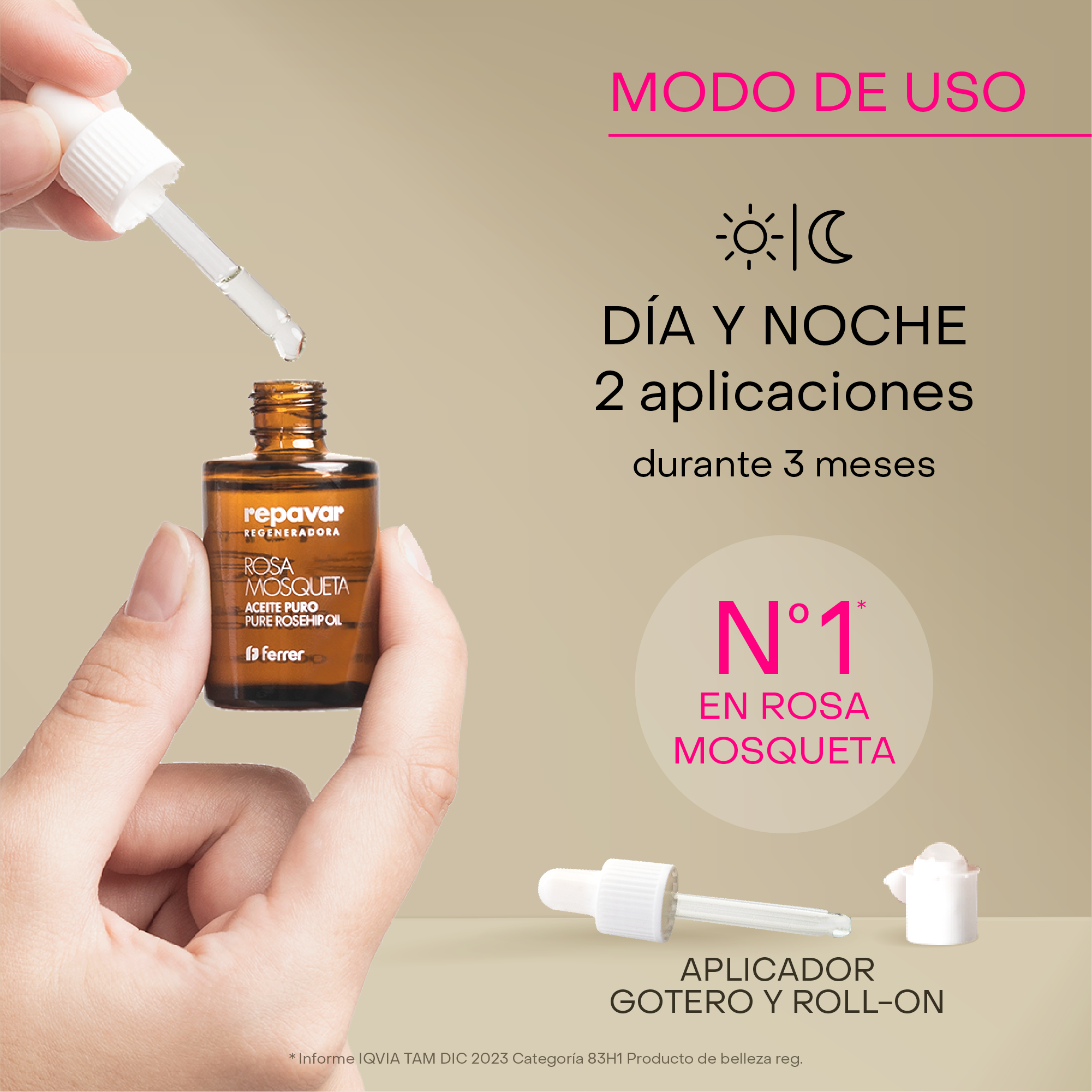 Regeneradora Aceite puro de rosa mosqueta - tratamiento de cicatrices y estrías