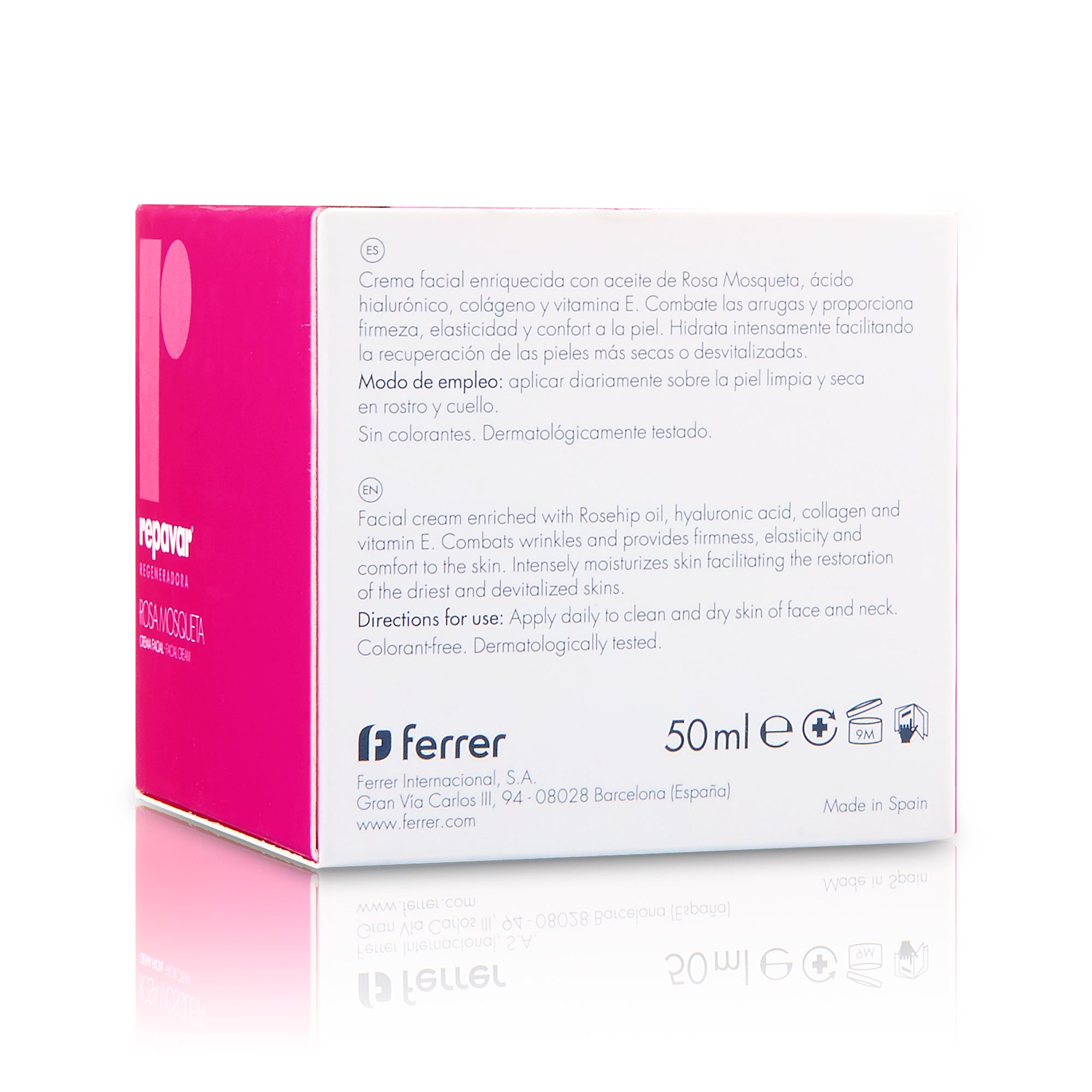 Regeneradora Crema Facial Antiedad con Rosa Mosqueta - proporciona Hidratación y Firmeza