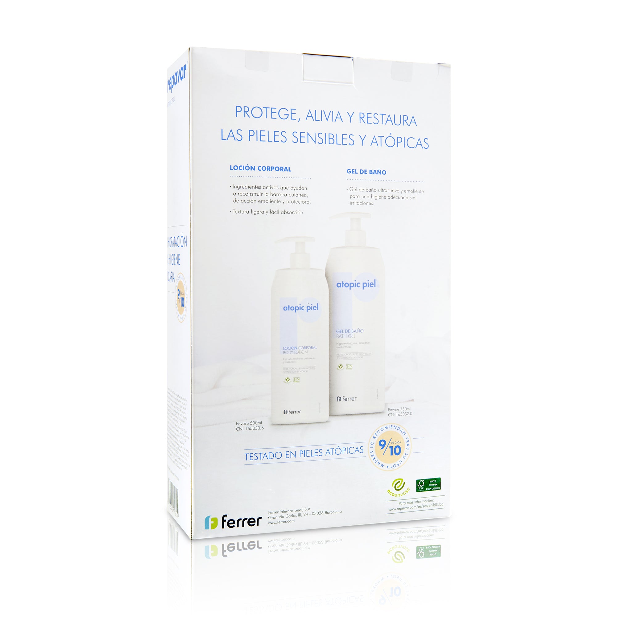 Atopic Piel Pack Ahorro Gel de baño + Loción acción reparadora y alivia picor