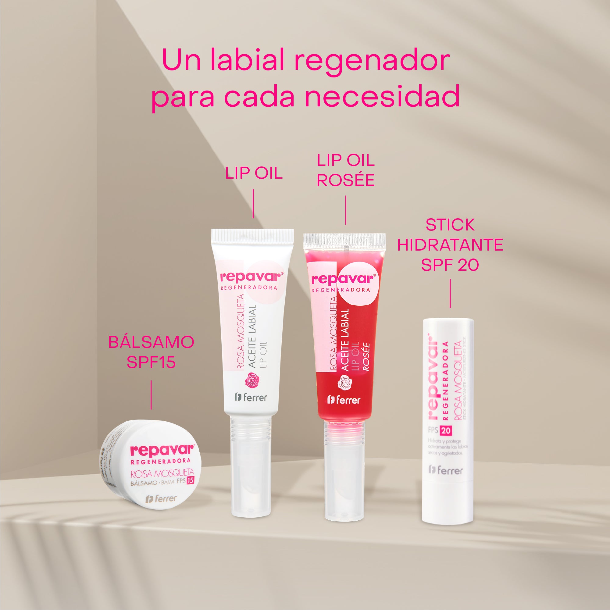 Regeneradora Lip Oil Aceite Labial con Rosa Mosqueta tono natural - Nutre y Regenera, efecto gloss