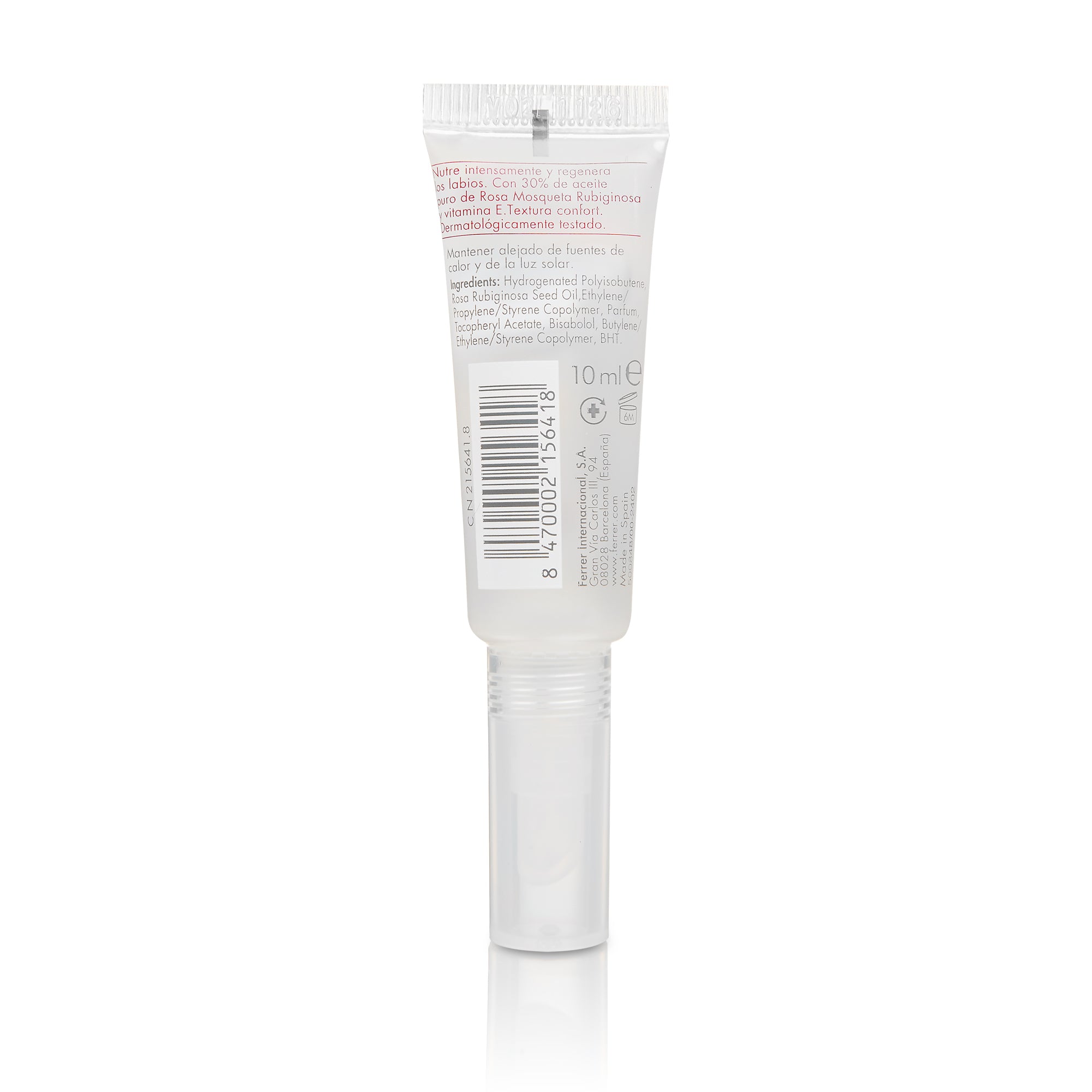 Regeneradora Lip Oil Aceite Labial con Rosa Mosqueta tono natural - Nutre y Regenera, efecto gloss