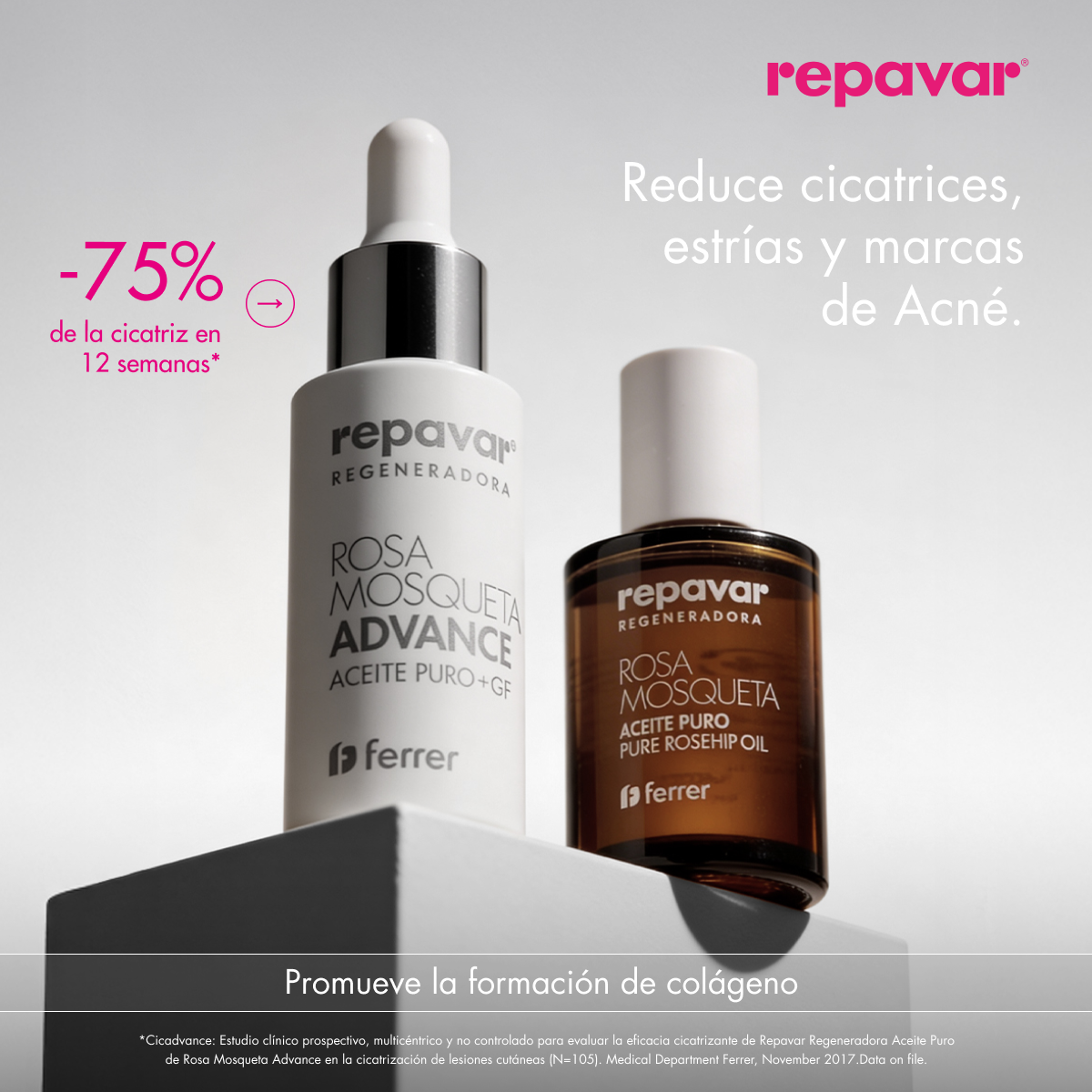 Regeneradora Aceite Puro de Rosa Mosqueta Advance - doble acción regeneradora de cicatrices