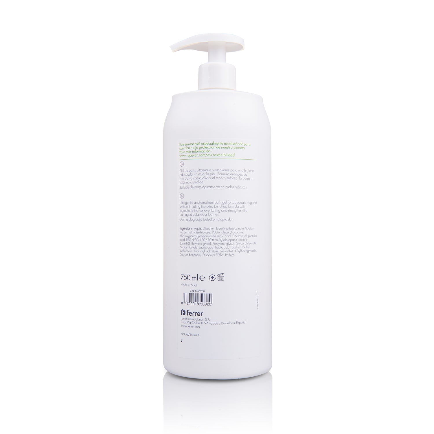 Atopic Piel Gel de Baño calmante y antiiritante que protege barrera cutánea y descamación