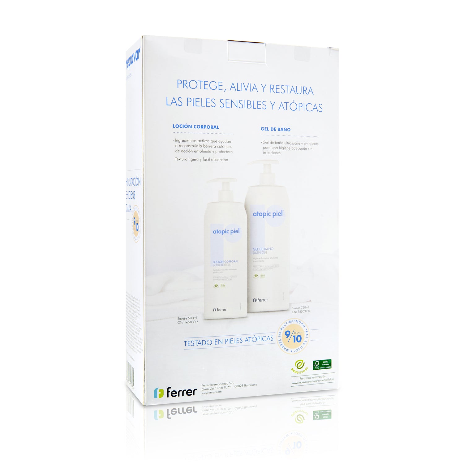 Atopic Piel Pack Ahorro Gel de baño + Loción acción reparadora y alivia picor