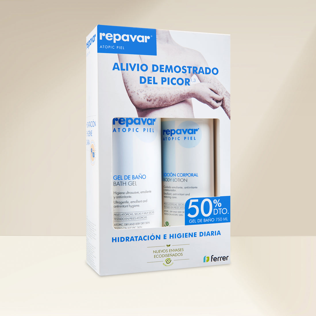 Atopic Piel Pack Ahorro Gel de baño + Loción acción reparadora y alivia picor