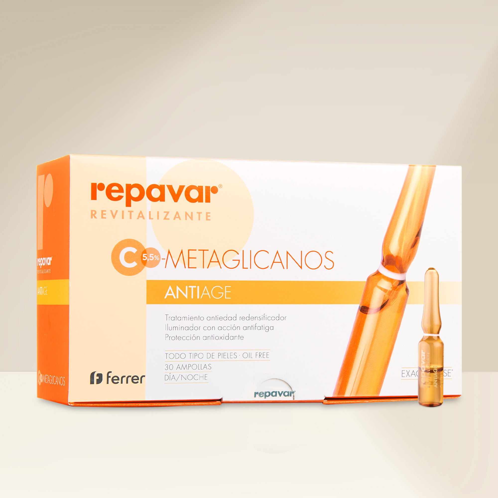 Revitalizante Antiage ampollas tratamiento antiedad y antioxidantes para piel normal-seca