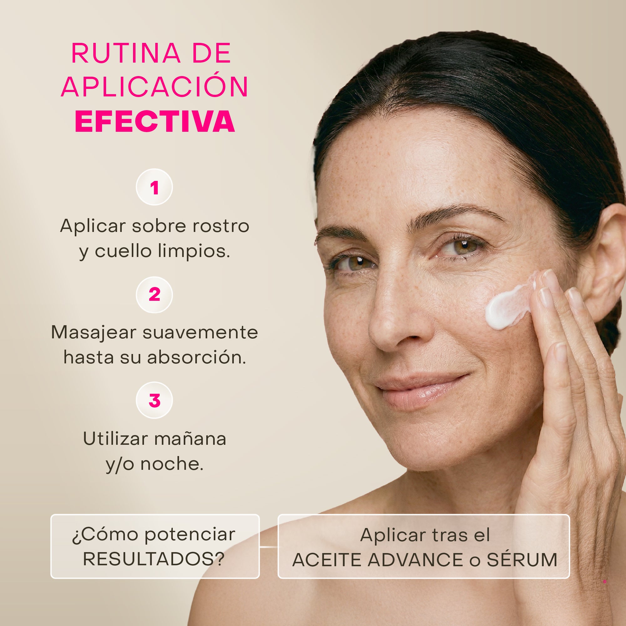 Regeneradora Crema Facial Antiedad con Rosa Mosqueta - proporciona Hidratación y Firmeza